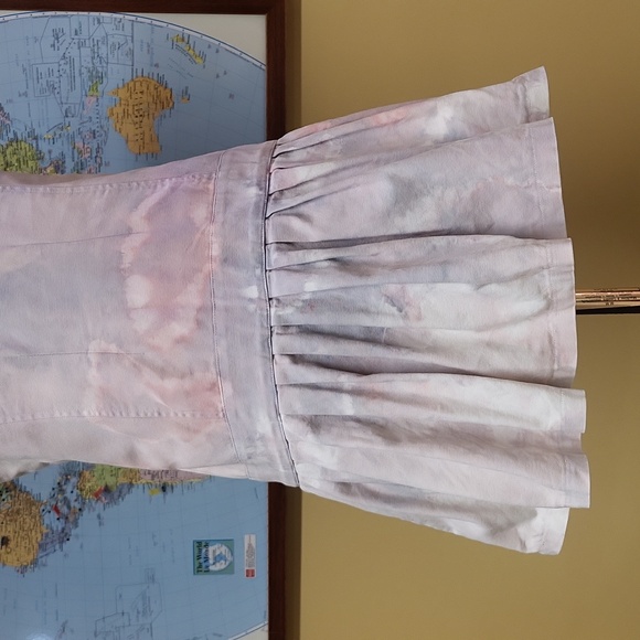 American jeans Sleeveless violet denim vintage dress with Metallic buttons - Picture 9 of 12